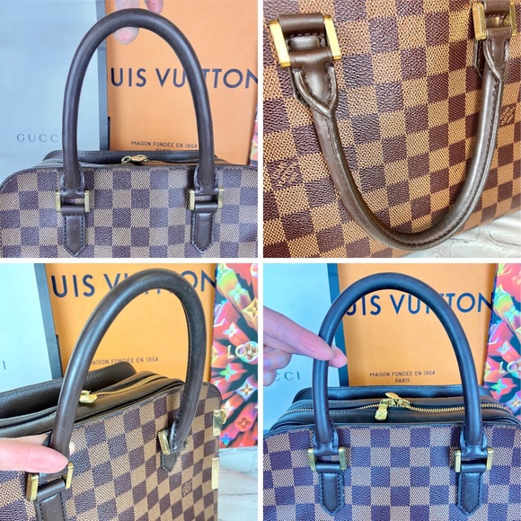 Louis Vuitton Damier Ebene Triana handbag crossbody with free strap and tassel - Picture 14 of 16